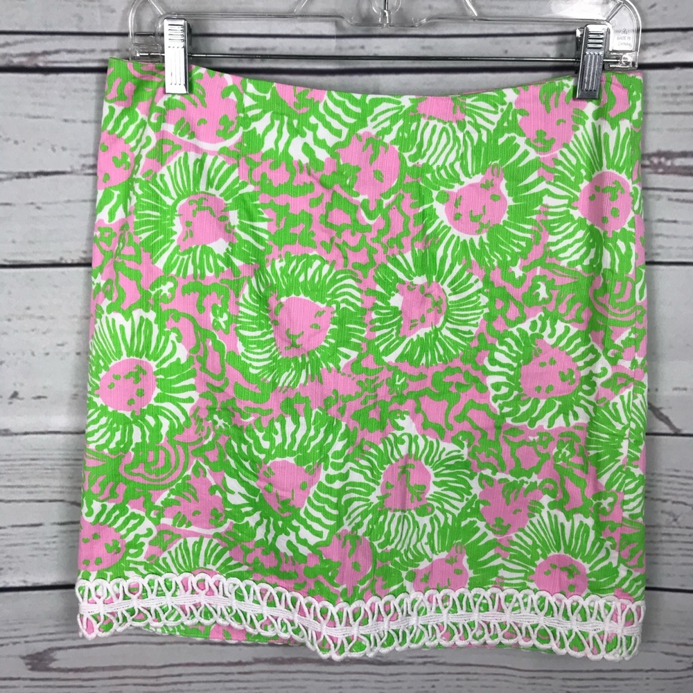 Lilly Pulitzer Sunnyside Lion Skirt Size 2 - Picture 2 of 7